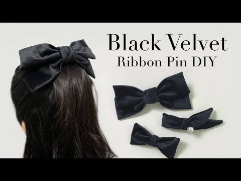 Velvet Ribbon Hairpin Making 🎀 | large ribbon pins | 3 designs