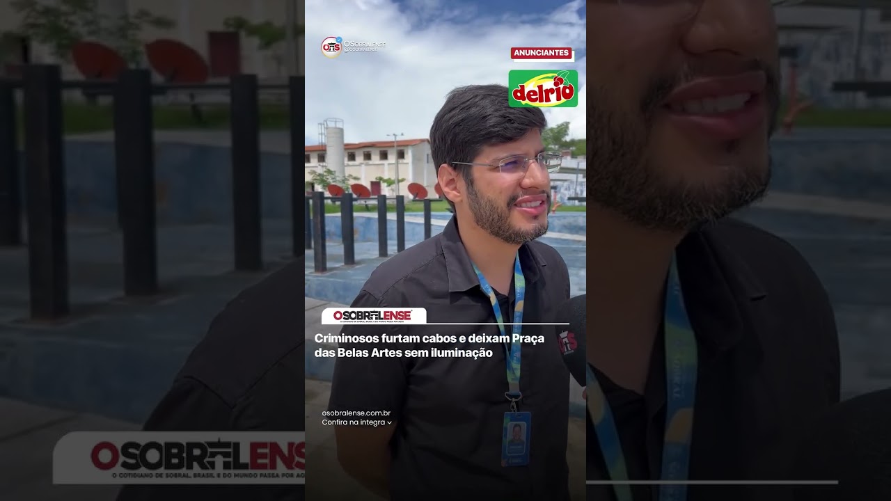 Criminosos furtam cabos e deixam Praça das Belas Artes sem iluminação.
