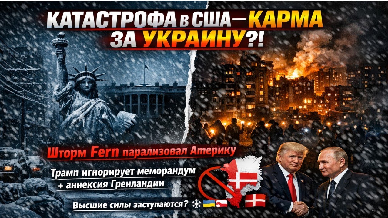 Масштабная катастрофа в США от Winter Storm Fern : 20+ штатов в ЧС без света: жертвы и морозы до -35