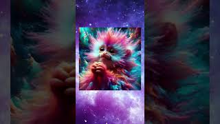 Colour-exploding universe monkeys #creative #universe #money #animals #ai #animation