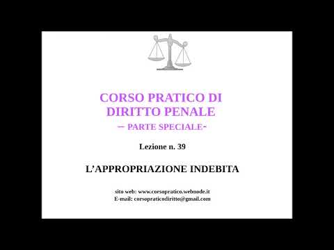 Video: L'appropriazione indebita è un verbo?