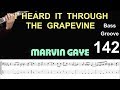 I HEARD IT THROUGH THE GRAPEVINE (Marvin Gaye) How to Play Bass Groove Cover with Score & Tab Lesson