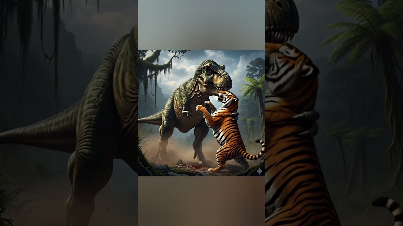 Dinosaur vs Tiger insane fight | Animal Fight | 