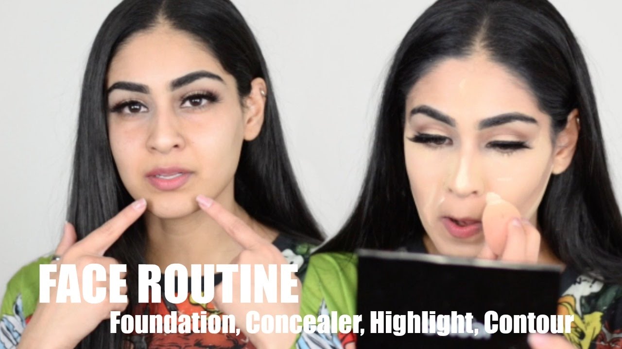 Talk Through Face Routine - Foundation, Concealer, Highlight, Contour