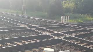 CSX auto rack train moving slowly then stopping again