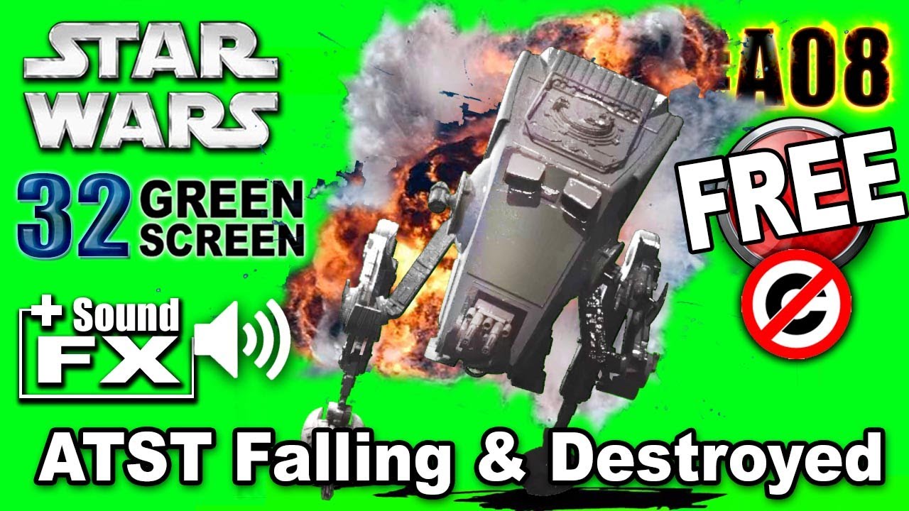 At St Exploding ATST under attack destroyed Star Wars Green Screen 3D - YouTube