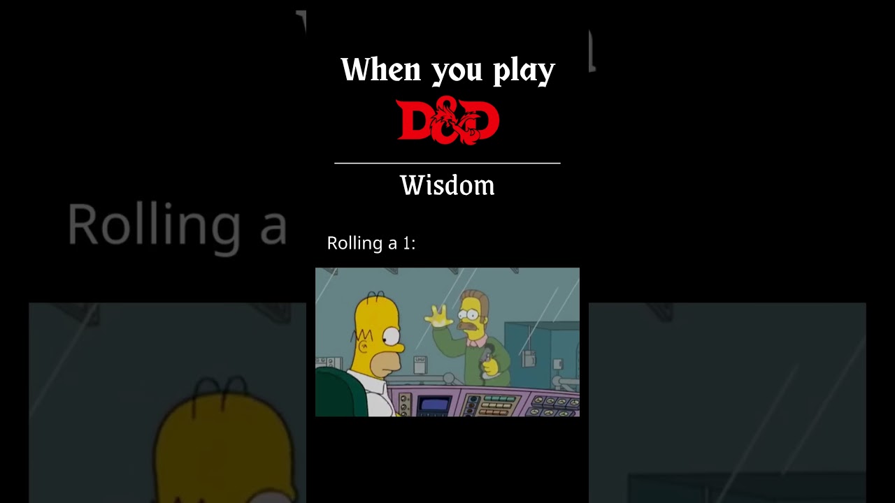 When you roll for Wisdom in #dnd