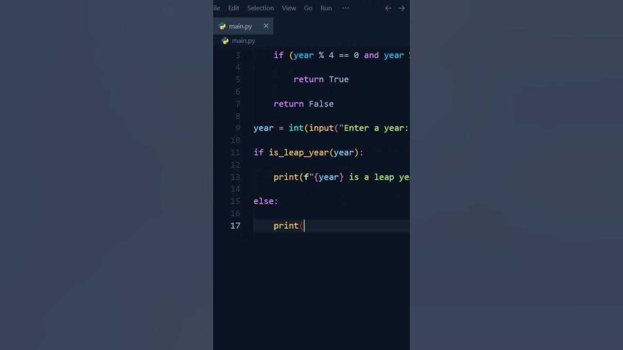 check leap year in python #python #learnpython #programming - YouTube