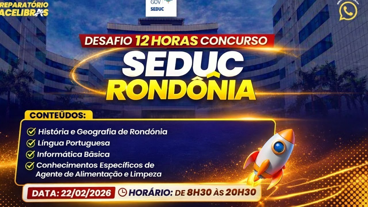 DESAFIO 12 HORAS CONCURSO SEDUC -RO
