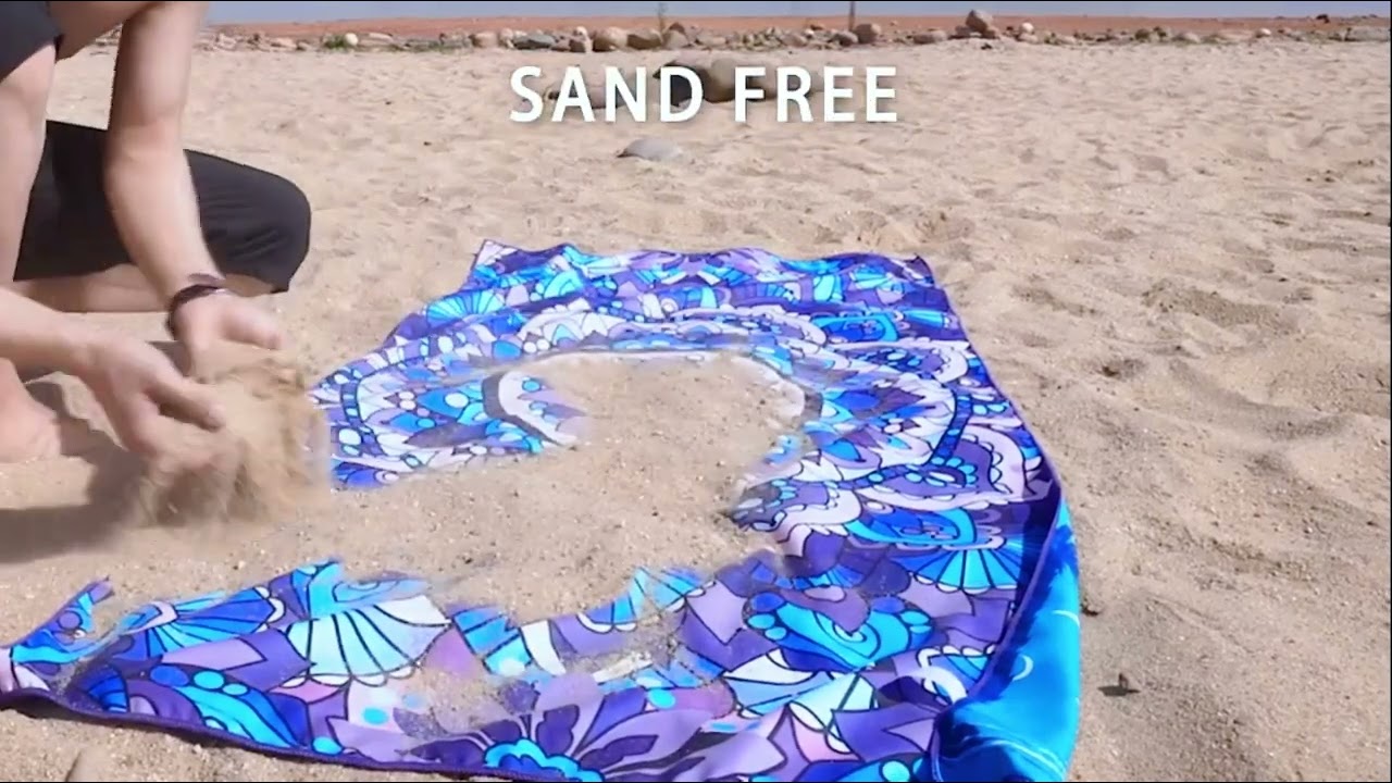 Beach Towel 100% Cotton -Sand Free Oversized Extra Large Cool Beach Towel for Women,Quick Dry