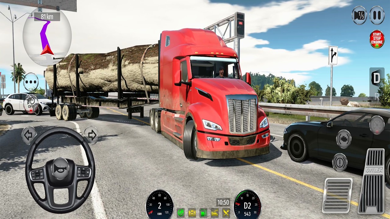 Heavy Log Transport in Truck Simulator Drive USA Evo 🚛 Realistic Android Gameplay