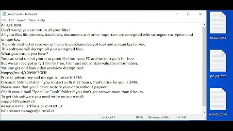 towz File Virus ransomware REMOVAL GUIDE