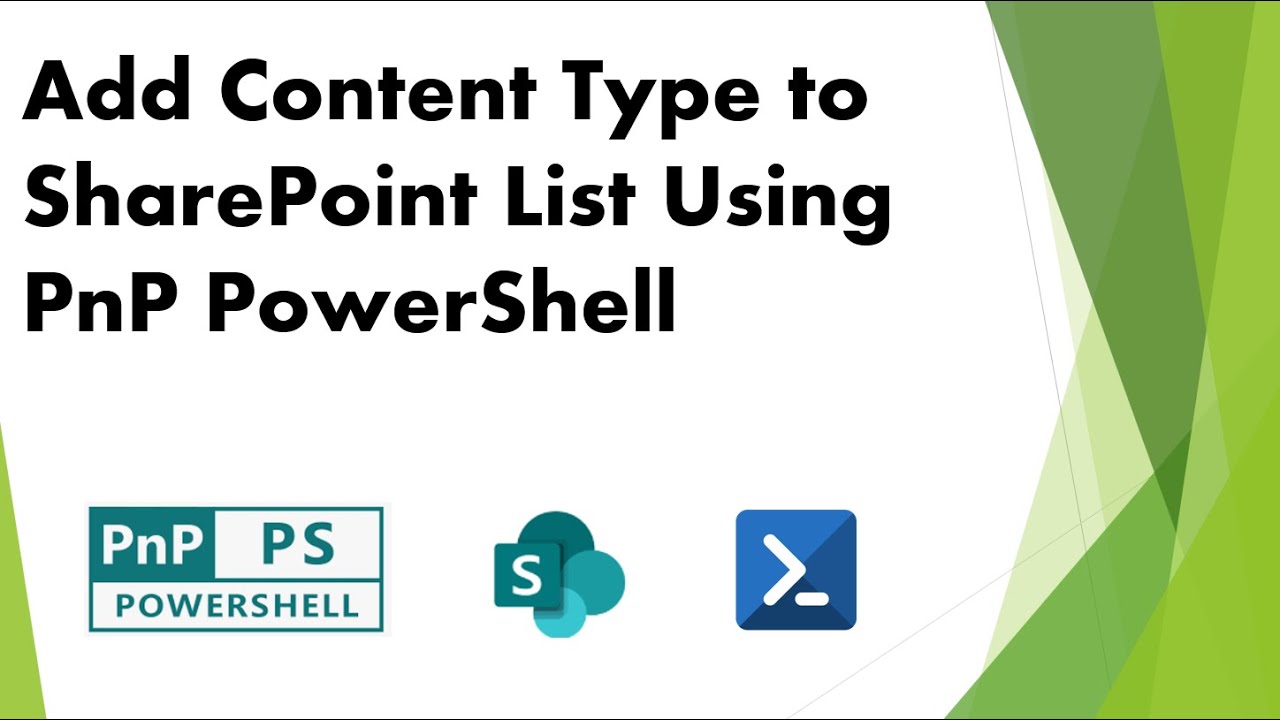 PnP PowerShell - Part 4 - Add Content Type To SharePoint List - YouTube