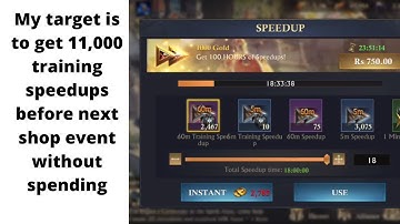KING OF AVALON: My target is to get 11,000 training speedups before the next shop event