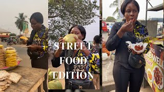 Trying some street food at Big Ada Ghana