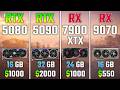 RTX 5080 vs RTX 5090 vs RX 7900 XTX vs RX 9070 | Test in 7 Games