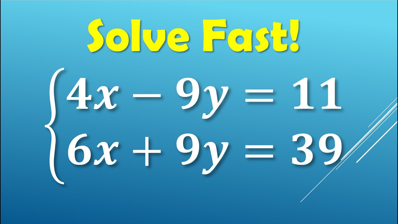 Solve Systems by Elimination (When No Multiplying Needed!) | Easy Math Trick