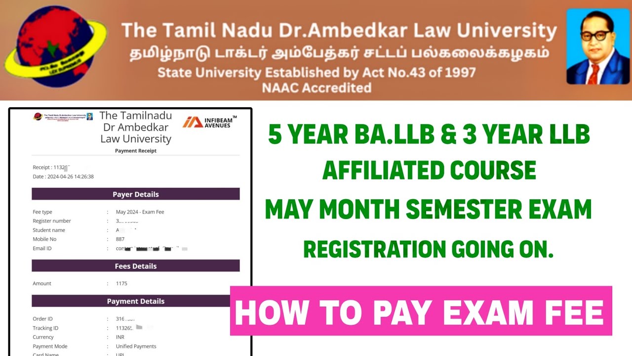 TNDALU Exam Fee Payment Online BA LLB 3 Year LLB 1st Semester Exam tndalu-exam-fee-payment-online-ba-llb-3-year-llb-1st-semester-exam