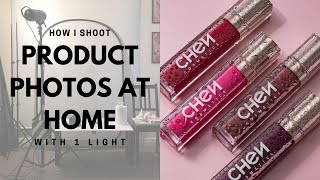 Beauty PRODUCT photography AT HOME // Behind the scene using 1 light