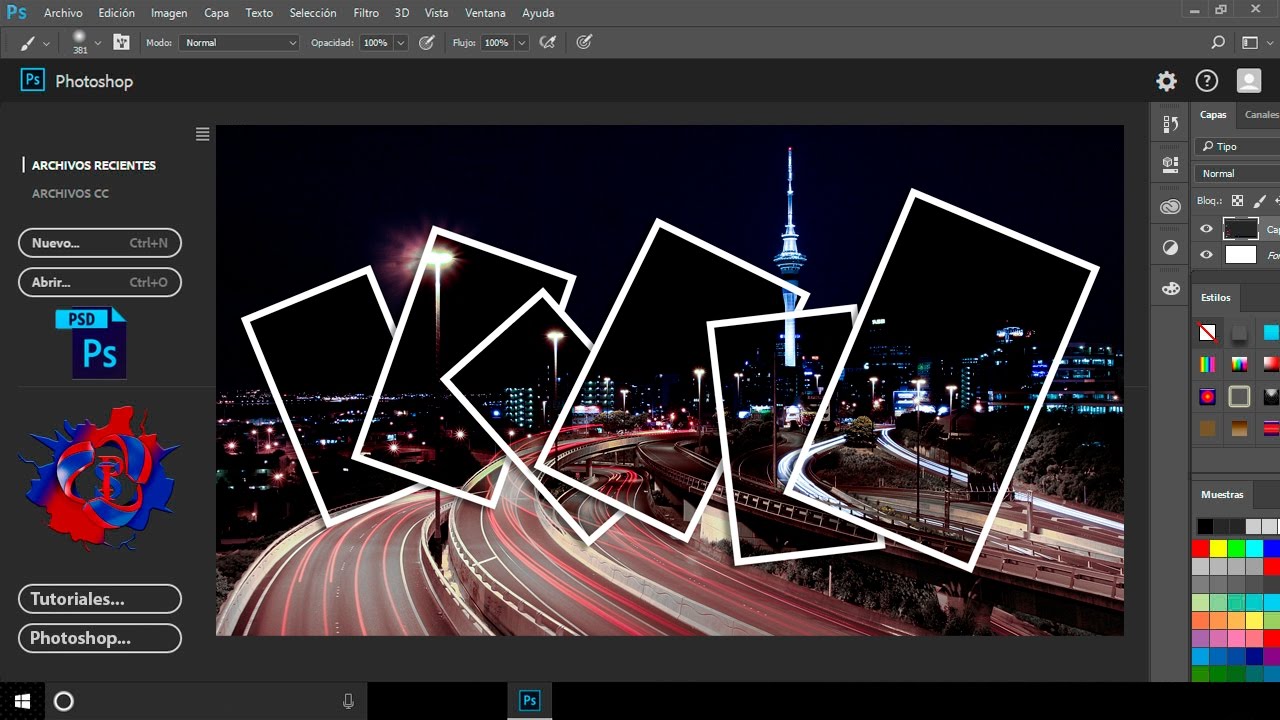 Como crear Acción Collage en Photoshop