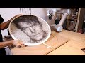 The making of a Thread Portrait with Robots - String Art