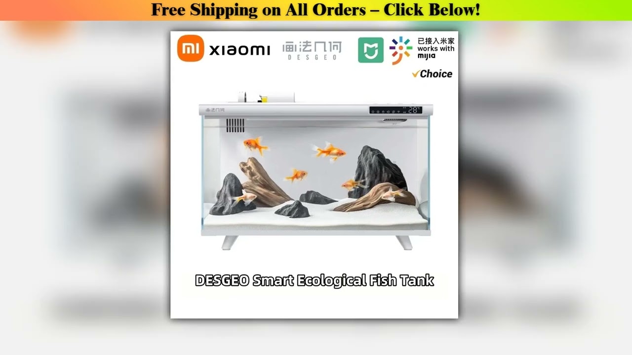 DESGEO smart fish tank integrated ecological self-circulation small desktop fish tank white M1 Mi
