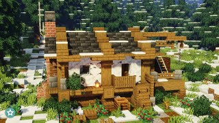 Minecraft | Cozy Winter Cabin - Survival Build Tutorial