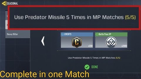 Use Predator Missile 5 Times in MP Matches | How to use Predator Missile