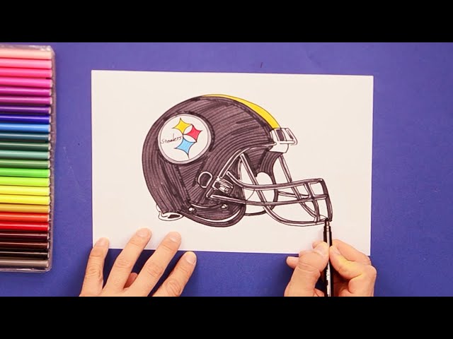 art hub football helmet How to draw Pittsburgh Steelers football helmet (NFL)