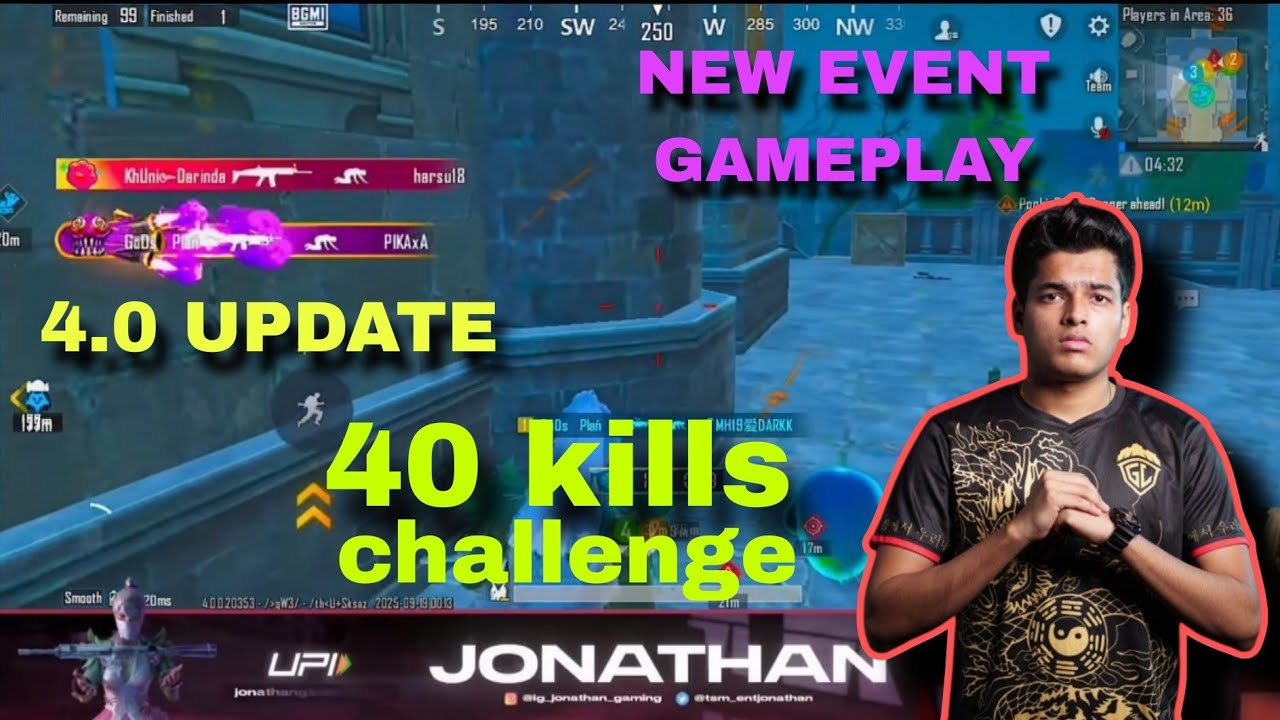 🔥40 kills 4.0 New Update😱|| Jonathan New Best Aggressive Gaming & Cluthes || 