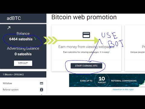 AdBtc bot, Earn 6000 Sathosi with Auto Click