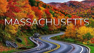 Details Massachusetts in Autumn 8K 🍁 | Red Maple Forests, Scenic Roads & Relaxing Nature Views Guide