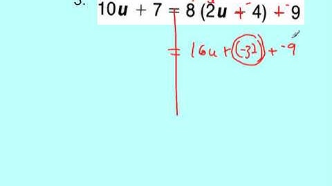Common Core Math Video 13 Variables on Both Sides of the Equation