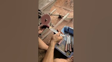 Làm cán dao kiểu mới #dao #daobep #rendao #daophucsen #htxdaophucsen #thorenbradley