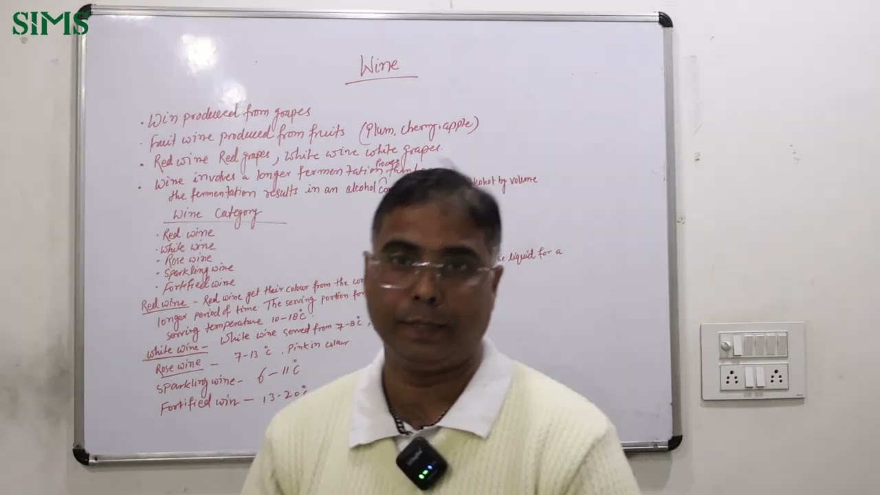 🍷 Wine Explained | Types, Serving & Basics | By SIMS Institute of Hotel Management Experts