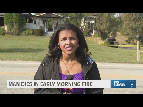 Man dies in early morning house fire - YouTube