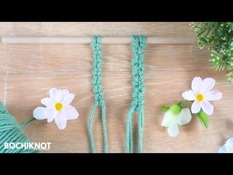 How to Tie a Macrame Alternating Half-Hitch Pattern | Thick Vs. Thin Chain