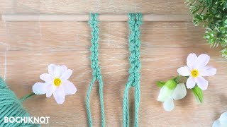 How to Tie a Macrame Alternating Half-Hitch Pattern | Thick Vs. Thin Chain
