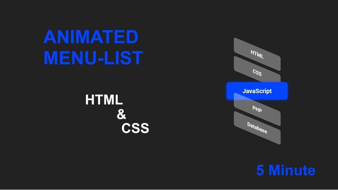 Modern Animated Menu UI | HTML & CSS Tutorial (Beginner Friendly) | Glow Devcode.