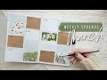 March 2022 Bullet Journal WEEKLY SPREADS | Flower Fields Bujo Theme With Gouache