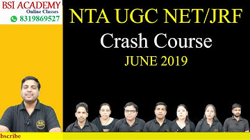 NTA UGC NET Crash Course for June 2019 - How to Prepare for NTA UGC NET
