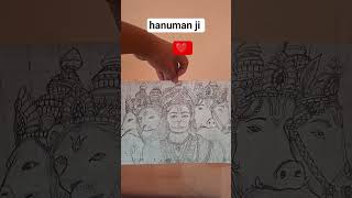 drawing of hanuman ji #crafter_yash1 namaste #drawing #viralshorts