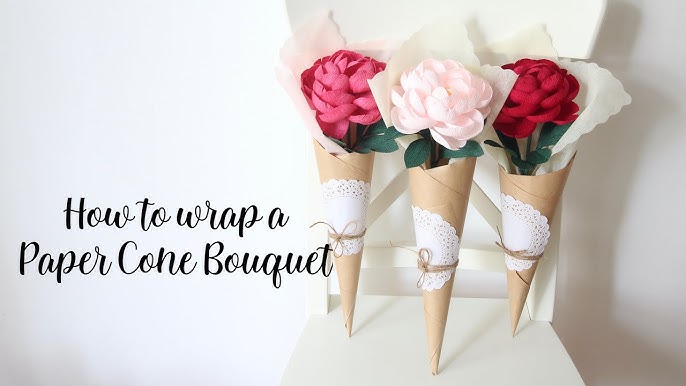 How to wrap flower bouquet using Kraft paper * 크라프트지 꽃다발 포장하는법 