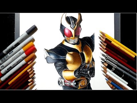 Realistically Draw Kamen Rider Agito With Colored Pencils Youtube