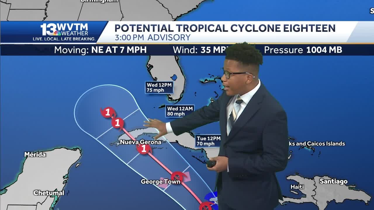 Potential Tropical Cyclone 18 will strengthen into Hurricane Rafael as ...