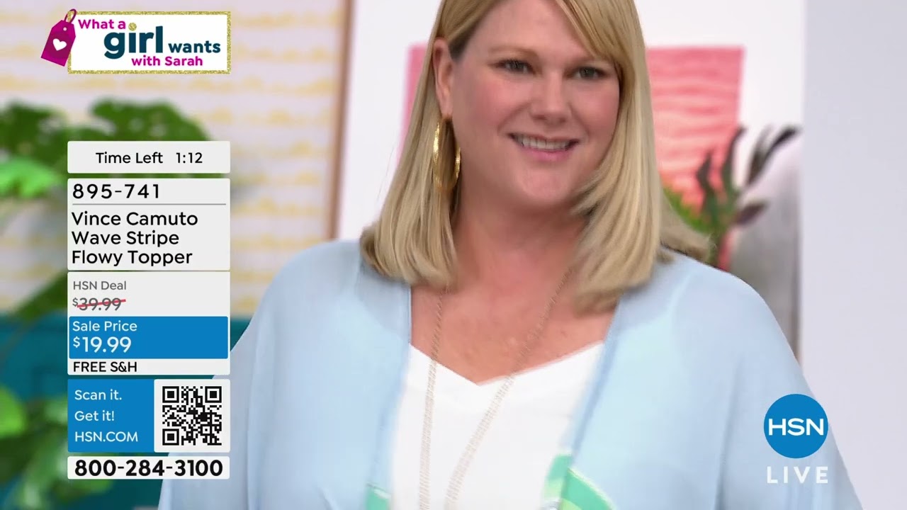 Vince Camuto Wave Stripe Flowy Topper