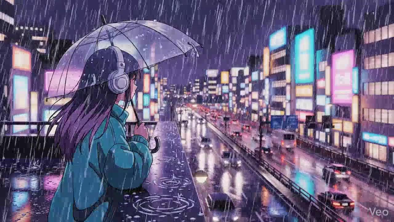 Late Night Study 🌧️ Rainy Japanese City Lofi