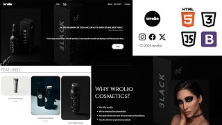 How to Design a Cosmetics Website Homepage | HTML, CSS & JS | Beauty Brand Web Design Tutorial