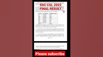 ssc cgl cut off 2022 #ssccgl2022 ssc cgl result 2022
