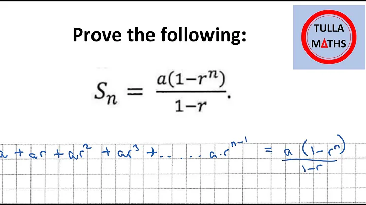 Proof of Sum of Geometric Series Formula (using proof by induction)